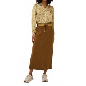 NEW ESQUALO cheerful printed blouse in mustard